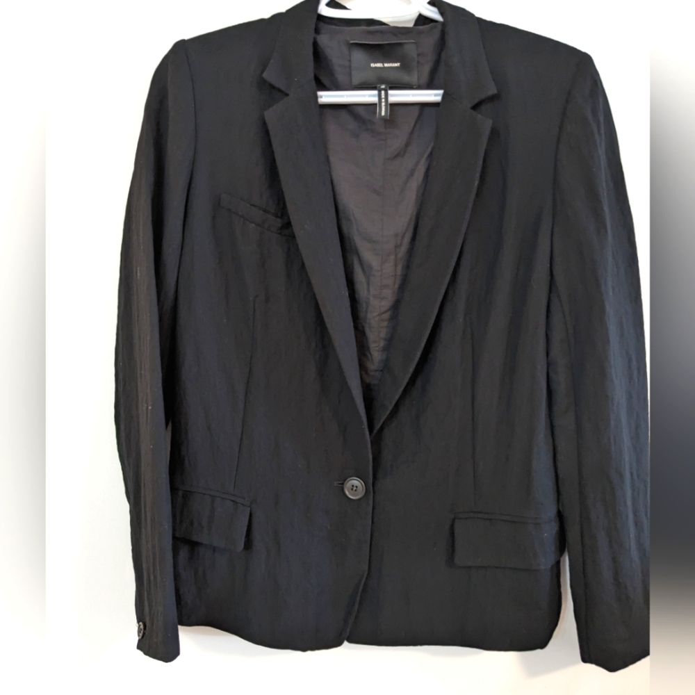 Isabel Marant Summer Weight Black Blazer Viscose Blend Size 38 (S-M)